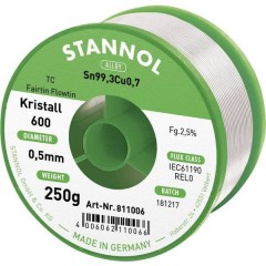 Kristall 600 Fairtin Stagno senza piombo senza piombo Sn99.3Cu0.7 250 g 0.5 mm