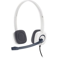 Cuffia Headset per PC Jack 3,5 mm Filo, Stereo H150 Cuffia On Ear Bianco