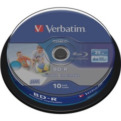 Blu-ray BD-R vergine 25 GB 10 pz. Torre stampabile