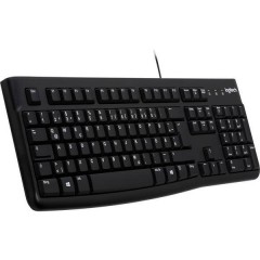 K120 Keyboard Cablato, USB Tastiera Tedesco, QWERTZ, Windows® Nero A prova di schizzi