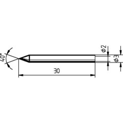 012 BD Punta di saldatura Forma matita Dimensione 0.3 mm Contenuto 1 pz.