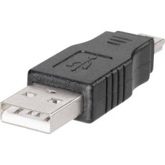Adattatore USB Da spina USB tipo A a spina mini USB tipo B 5 poli Contenuto: 1 pz.