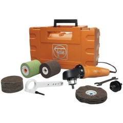 WPO 14-25 E lucidatrice angolare 1200 W + kit accessori per lavorazioni su acciaio inox + valigetta