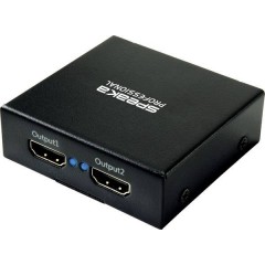 SP-HDS-220 1+2 Porte Distributore, splitter HDMI Predisposto Ultra HD 3840 x 2160 Pixel Nero