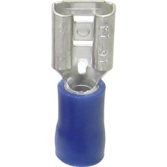Presa piatta Larghezza spina: 4.80 mm Spessore spina: 0.50 mm 180 ° Parzialmente isolato Blu 1 