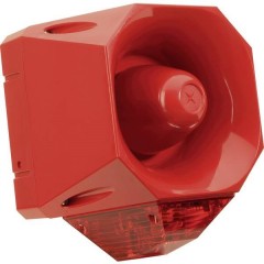 Segnalatore combinato Asserta AV Rosso Luce flash, Tono continuo 230 V/AC 120 dB