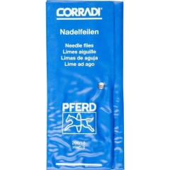 Kit di lime ad ago CORRADI 180 mm taglio svizzero 0 in borsa a rullo in PVC Lunghezza di taglio 180 mm