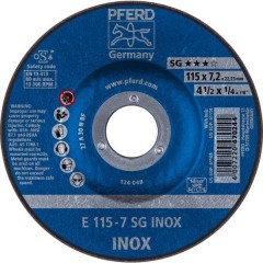 Sg Inox Disco di sgrossatura con centro depresso 115 mm 22.23 mm 10 pz.