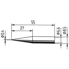 Punta di saldatura Forma matita, prolungata Dimensione 0.4 mm Contenuto 1 pz.