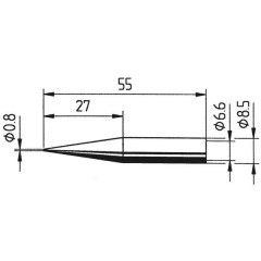 Punta di saldatura Forma matita, prolungata Dimensione 0.8 mm Contenuto 1 pz.