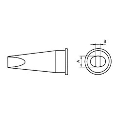 LHT-C Punta di saldatura Forma a scalpello, dritta Dimensione 3.2 mm Contenuto 1 pz.