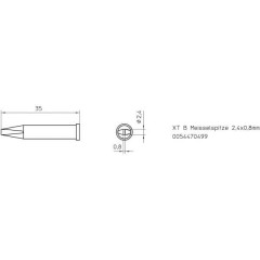 XT-B Punta di saldatura Forma a scalpello Dimensione 2.4 mm Contenuto 1 pz.