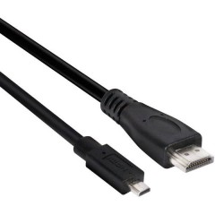 HDMI Cavo Spina HDMI Micro-D, Spina HDMI-A 1.00 m Nero HDMI ad alta velocità con Ethernet Cavo HDMI