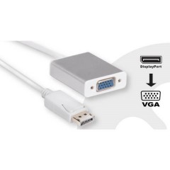 DisplayPort Adattatore [1x Spina DisplayPort - 1x Presa VGA] Bianco