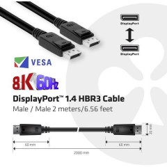 DisplayPort Cavo 2.00 m Nero [1x Spina DisplayPort - 1x Spina DisplayPort]