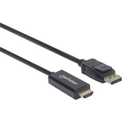 DisplayPort / HDMI Cavo adattatore Spina DisplayPort, Spina HDMI-A 3.00 m Nero Cavo Displayport