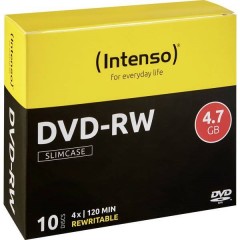 DVD-RW vergine 4.7 GB 10 pz. Slim case riscrivibile