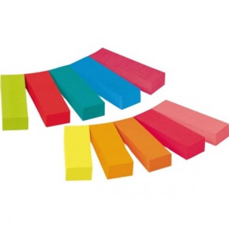 Strisce adesive 10 Blocchi/Conf Giallo, Ultra-Giallo, Rosa pastello, Arancione Neon , Ultra-Rosa ,