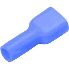 Spina piatta Larghezza spina: 6.3 mm Spessore spina: 0.8 mm 180 ° Completamente isolato Blu 