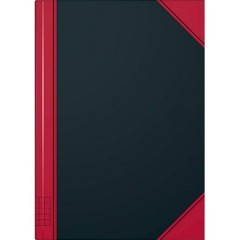 Kladde Taccuino quadretti Nero-rosso Numero di fogli: 96 DIN A5