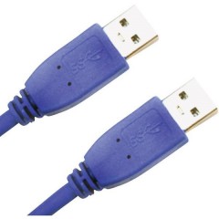 Cavo USB USB 3.2 Gen1 (USB 3.0) Spina USB-A, Spina USB-A 1.00 m Blu 1447/CC 130-1,0