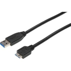 USB 3.2 Gen 1 (USB 3.0) Cavo [1x Spina A USB 3.2 Gen 1 (USB 3.0) - 1x Spina Micro B USB 3.2 Gen 1 (USB 3.0)] 1.00 m Nero 