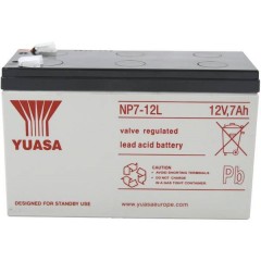 Batteria al piombo 12 V 7 Ah Piombo-AGM (L x A x P) 151 x 98 x 65 mm Spina piatta 6,35 mm Esente