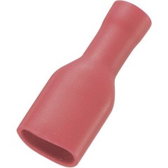 Presa piatta Larghezza spina: 6.35 mm Spessore spina: 0.8 mm 180 ° Completamente isolato Rosso 50 
