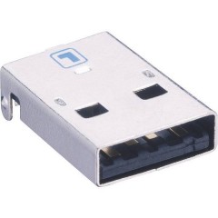 Connettore USB 2.0 da circuito stampato Spina orizzontale spina tipo A orizzontale Contenuto: 1 