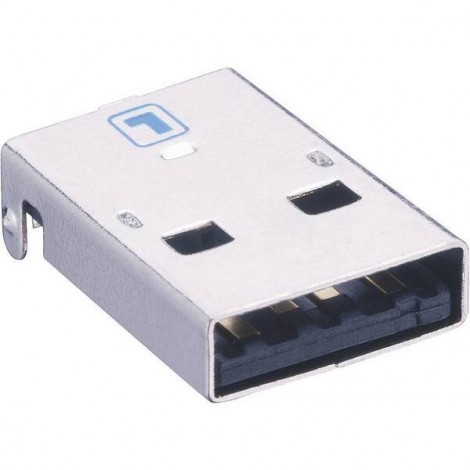 Connettore USB 2.0 da circuito stampato Spina orizzontale spina tipo A orizzontale Contenuto: 1