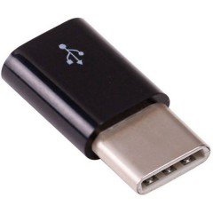 Adattatore USB Raspberry Pi [1x spina USB-C™ - 1x Presa Micro USB] Nero