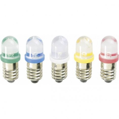 Luce di segnalazione a LED E10 Giallo 24 V/DC, 24 V/AC 0.1 lm