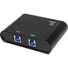 Commutatore USB 3.0 2 Porte Nero
