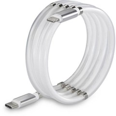 Cavo USB 2.0 [1x Spina C USB 2.0 - 1x Spina Dock Lightning Apple] 2.00 m Bianco