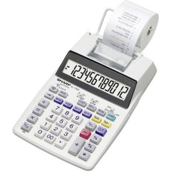Calcolatrice da tavolo scrivente Bianco Display (cifre): 12 a batteria, rete elettrica (opzionale) (L x A