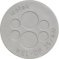 KEL-DP 25/4 Piastra passacavo Ø (max.) 8 mm Gomma Grigio 1 pz.