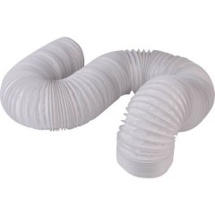 N52824 Tubo di ventilazione flessibile Plastica (Ø x L) 10.2 cm x 6 m Bianco