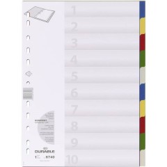 6740 Divisore DIN A4 blank Polipropilene Multicolore 10 schede 6740-27