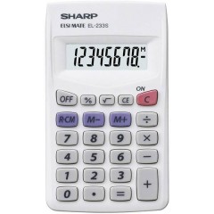 EL-233 S Calcolatrice tascabile Bianco Display (cifre): 8 a batteria (L x A x P) 62 x 8 x 105 mm