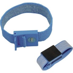 Cinturino da polso ESD Azzurro Connettore a pressione 4 mm