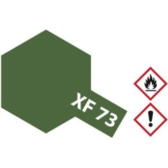 Vernice acrilica Verde scuro opaco XF-73 Contenitore in vetro 10 ml
