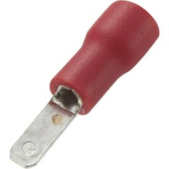 Spina piatta Larghezza spina: 2.8 mm Spessore spina: 0.5 mm 180 ° Parzialmente isolato Rosso 100 