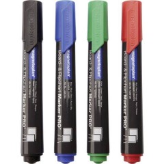 Pro+ Kit marcatori per lavagne bianche Nero, Blu, Rosso, Verde 4 pz./conf.