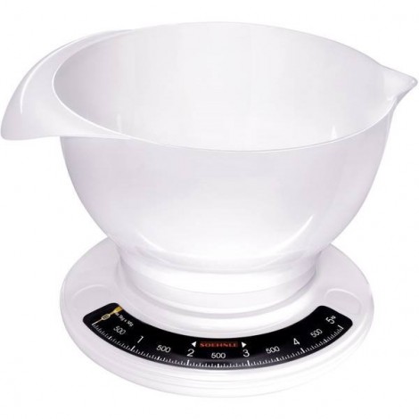 Culina Pro Bilancia da cucina analogica, con contenitore di misurazione Portata max.=5 kg Bianco