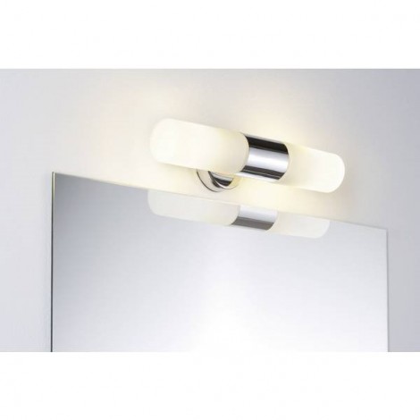 Lenia Lampada da parete per bagno LED (monocolore), Lampadina Alogena E14 40 W Cromo