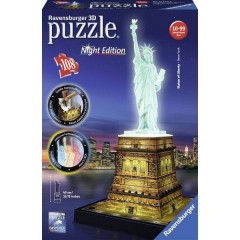 Puzzle 3D Freiheitsstatue di notte