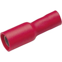 Presa tonda 0.50 mm² 1 mm² Ø perno: 4 mm Completamente isolato Rosso 1 pz.