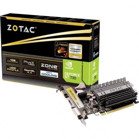 Scheda grafica Nvidia GeForce GT730 Zone Edition 2 GB RAM DDR3 PCIe x16 HDMI ™, DVI, VGA