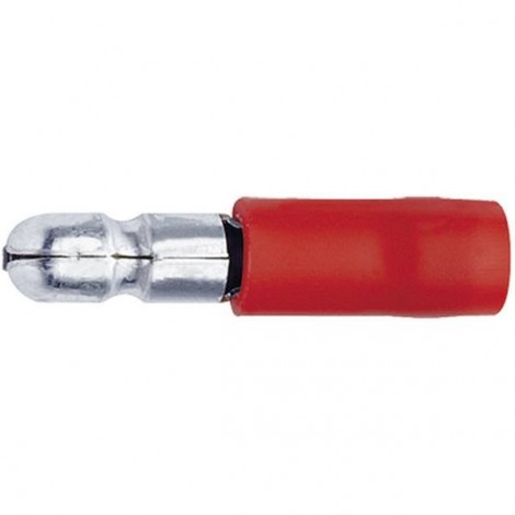 Connettore circolare 0.50 mm² 1 mm² Ø perno: 4 mm Parzialmente isolato Rosso 1 pz.