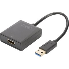 HDMI / USB 3.2 Gen 1 (USB 3.0) Adattatore [1x Spina A USB 3.2 Gen 1 (USB 3.0) - 1x Presa HDMI] Nero 
